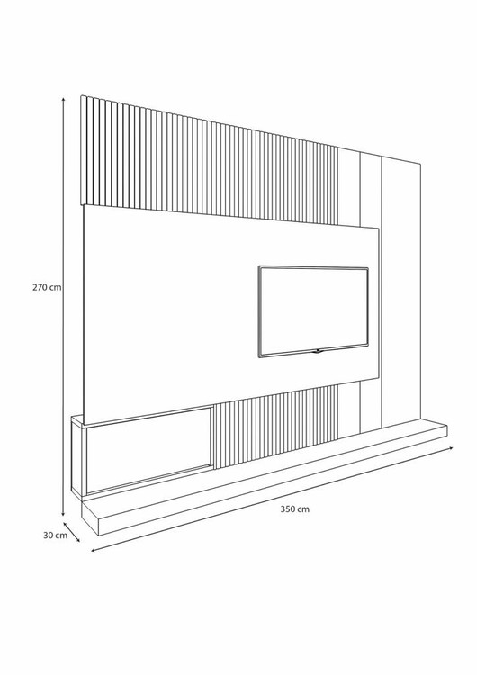 ابعاد تی وی وال