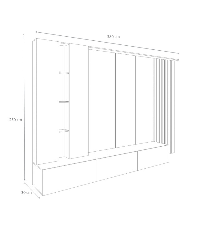 ابعاد تی وی وال