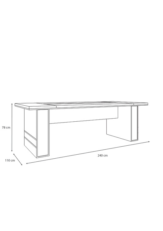 ابعاد میز کنفرانس ۶ نفره