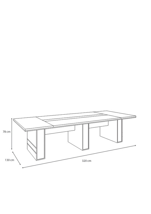 ابعاد میز کنفرانس ۸ نفره