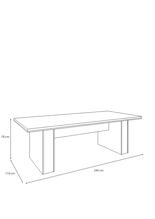 ابعاد میز کنفرانس ۶ نفره